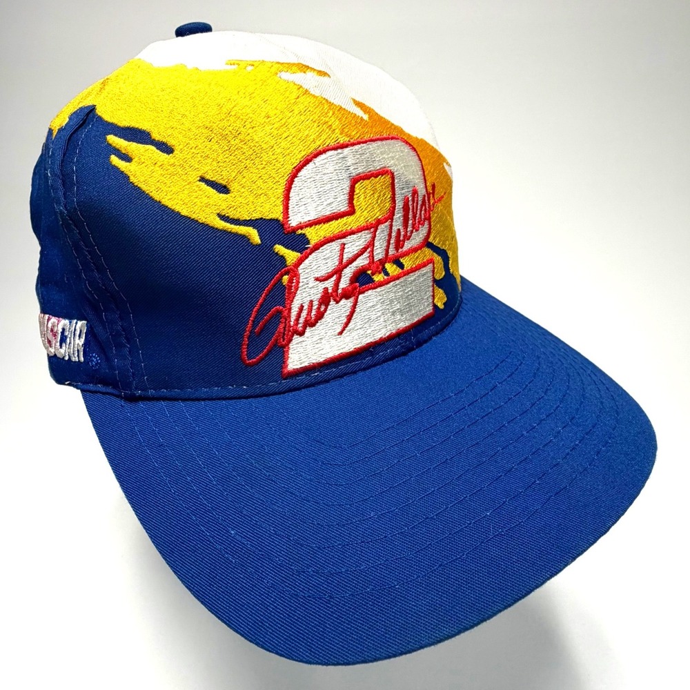 Vintage Rusty Wallace #2 Miller Lite NASCAR Logo 7 Snapback Hat 90s